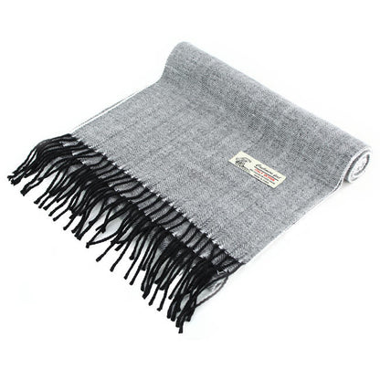 Herringbone Cashmere Feel Scarf 12-pack Light Grey CM04-6