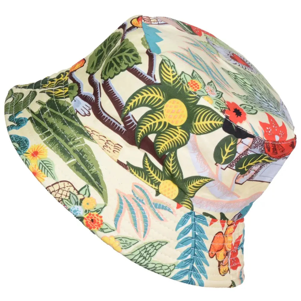Reversible Printed Bucket hat JH879 YELLOW