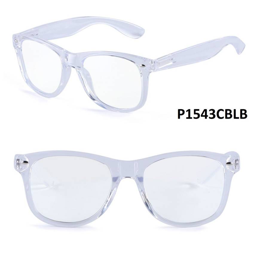 Wholesale Blue Light Blocking Glasses 12 Pack Clear Frame P1543CBLB