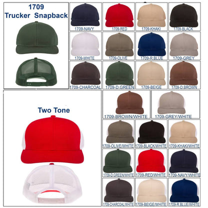 Newhattan 6 Panel Trucker Hat Cap 1709