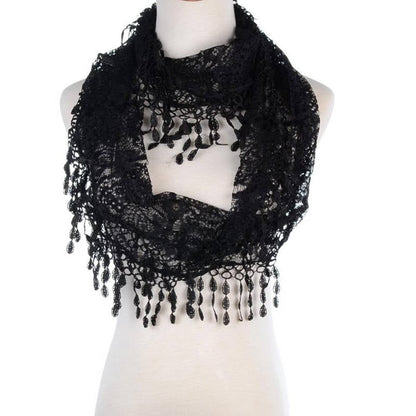 Fashion Tassel Lace Infinity Scarfs