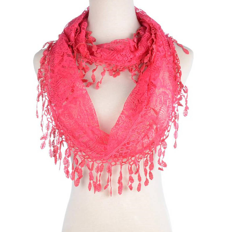 Fashion Tassel Lace Infinity Scarfs