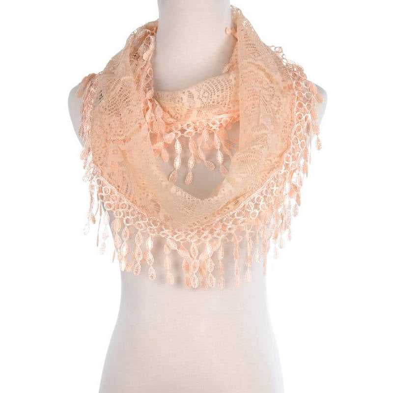 Fashion Tassel Lace Infinity Scarfs