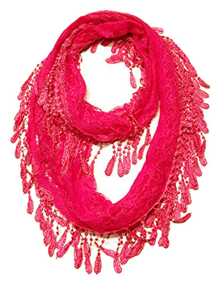 Fashion Tassel Lace Infinity Scarfs