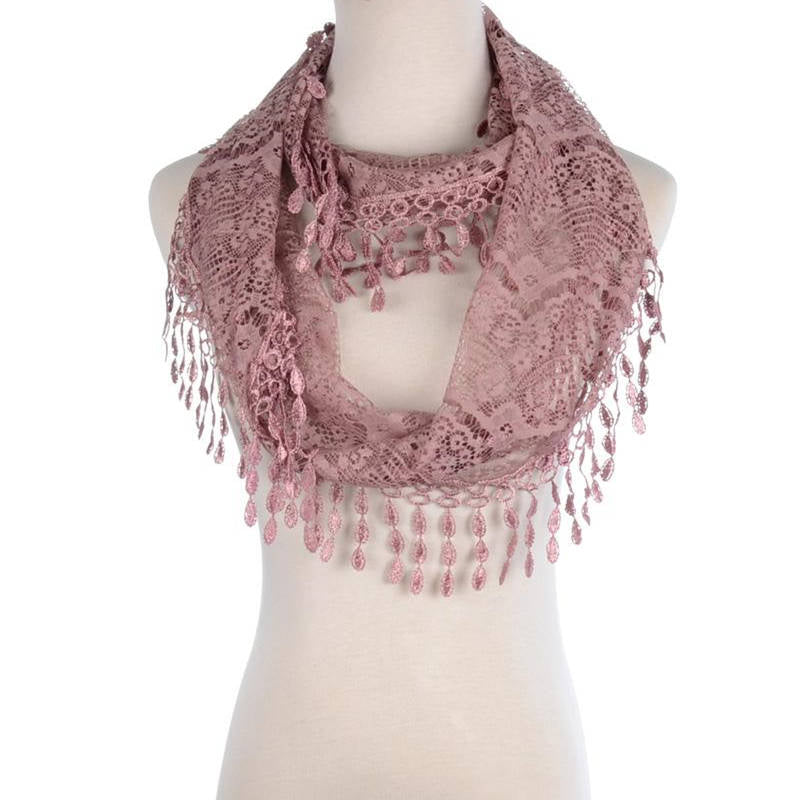 Fashion Tassel Lace Infinity Scarfs
