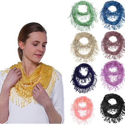 Fashion Tassel Lace Infinity Scarfs