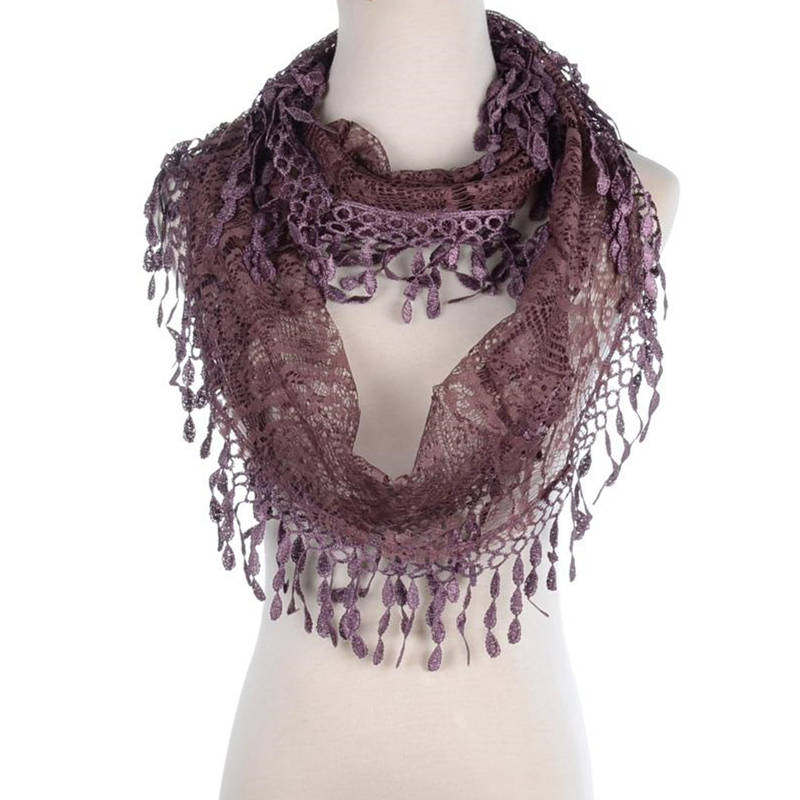 Fashion Tassel Lace Infinity Scarfs