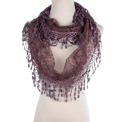 Fashion Tassel Lace Infinity Scarfs