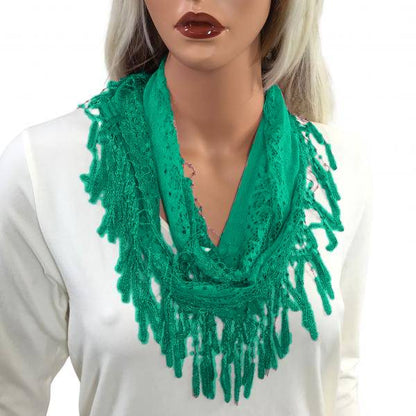 Fashion Tassel Lace Infinity Scarfs