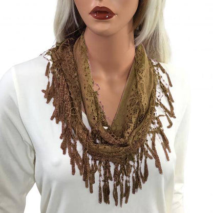 Fashion Tassel Lace Infinity Scarfs