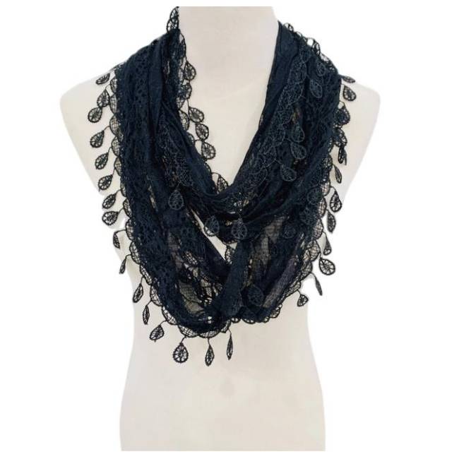 Fashion Tassel Lace Infinity Scarfs