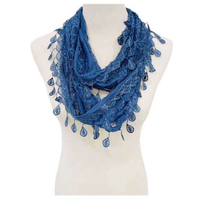Fashion Tassel Lace Infinity Scarfs