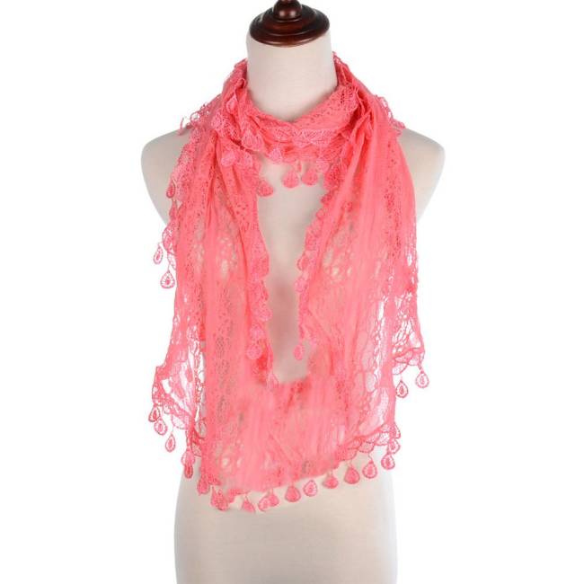 Fashion Tassel Lace Infinity Scarfs