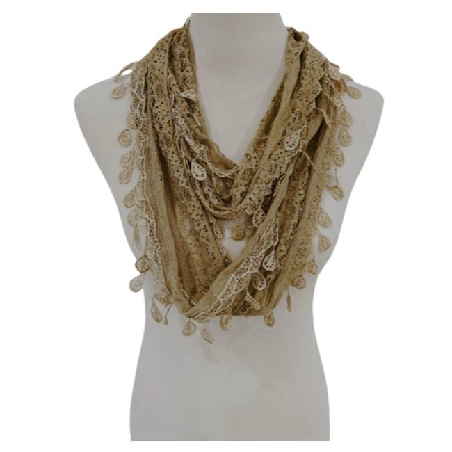 Fashion Tassel Lace Infinity Scarfs