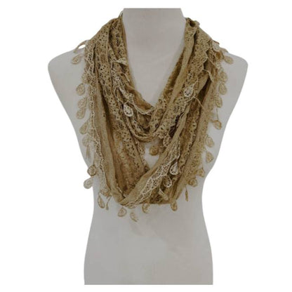 Fashion Tassel Lace Infinity Scarfs