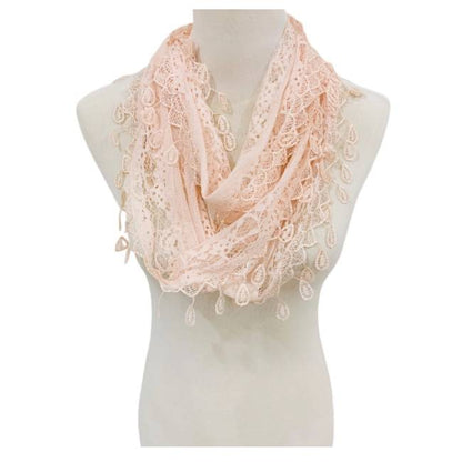 Fashion Tassel Lace Infinity Scarfs