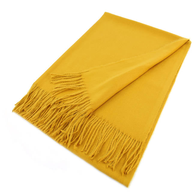 Large Cashmere Feel Scarf Shawls Solid Colors #002