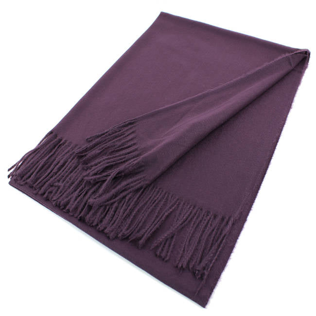 Large Cashmere Feel Scarf Shawls Solid Colors #002