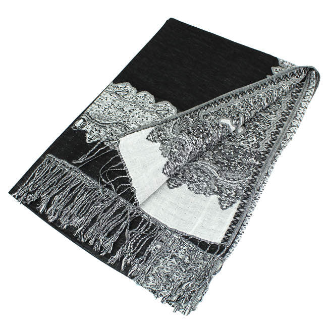 Border Pashmina Scarf Shawl 003