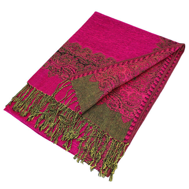 Border Pashmina Scarf Shawl 003