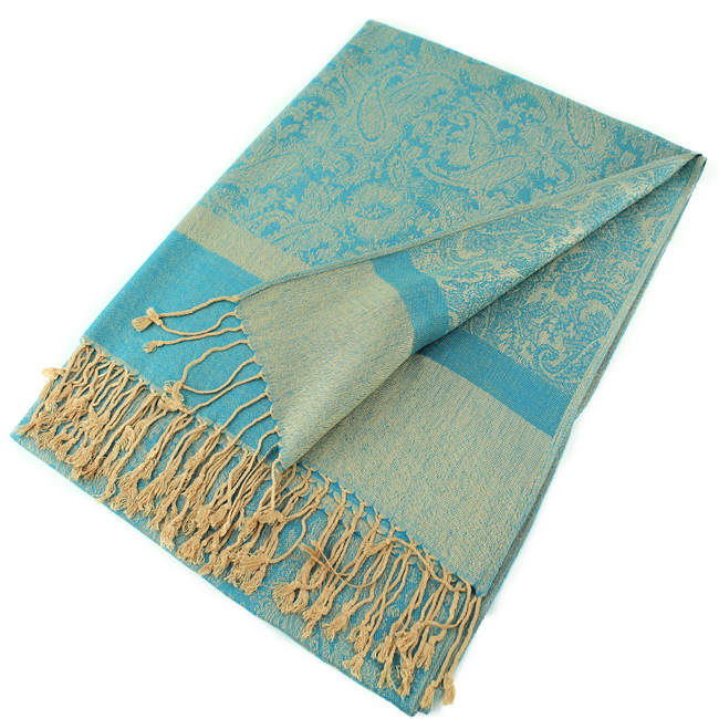 Light Paisley Pashmina Scarf Shawls 018