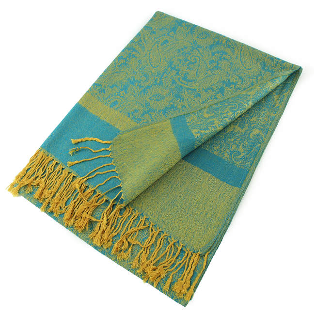 Light Paisley Pashmina Scarf Shawls 018