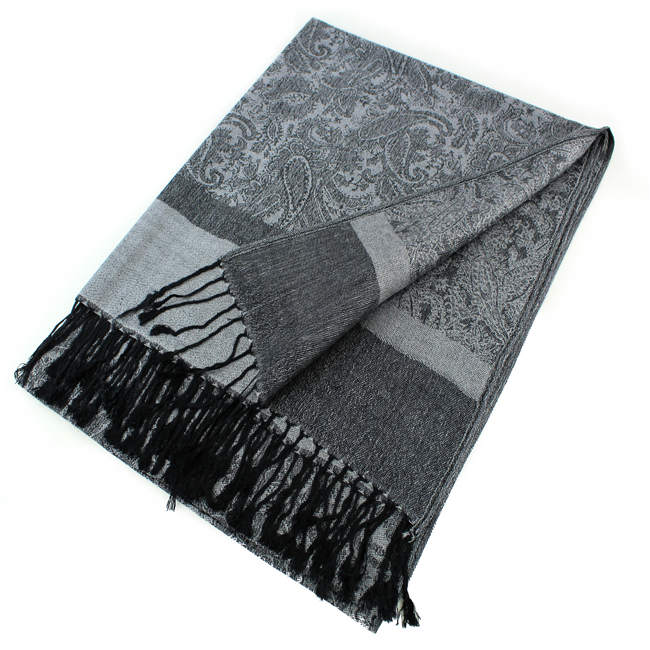 Light Paisley Pashmina Scarf Shawls 018