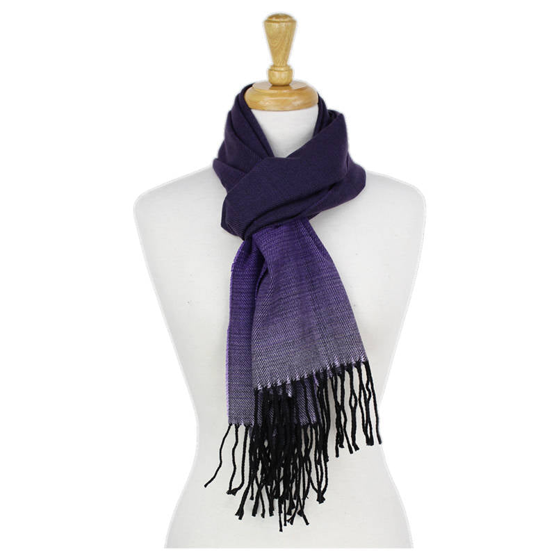 Gradual Color Cashmere Feel Scarf -Purple CM44-2