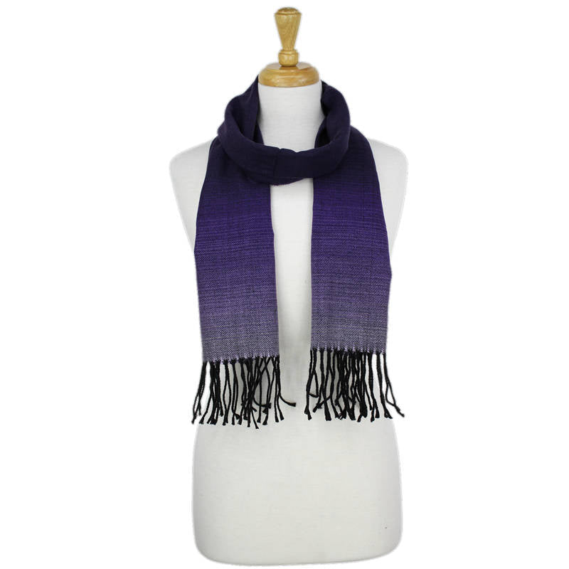 Gradual Color Cashmere Feel Scarf -Purple CM44-2