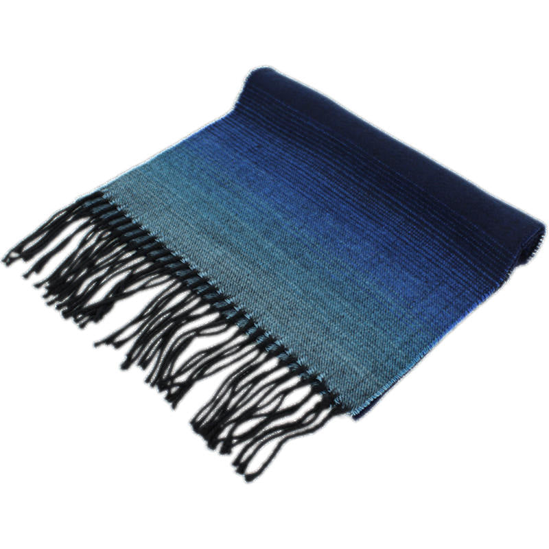 Gradual Color Cashmere Feel Scarf -Navy CM44-4