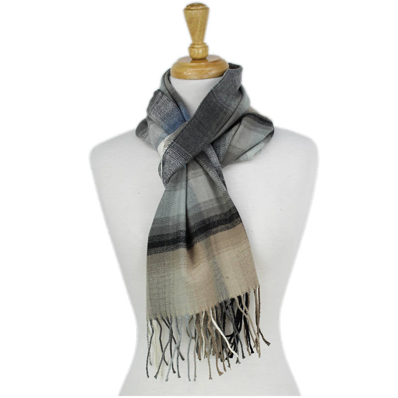 Gradual Color Cashmere Feel Scarf -Gery CM49