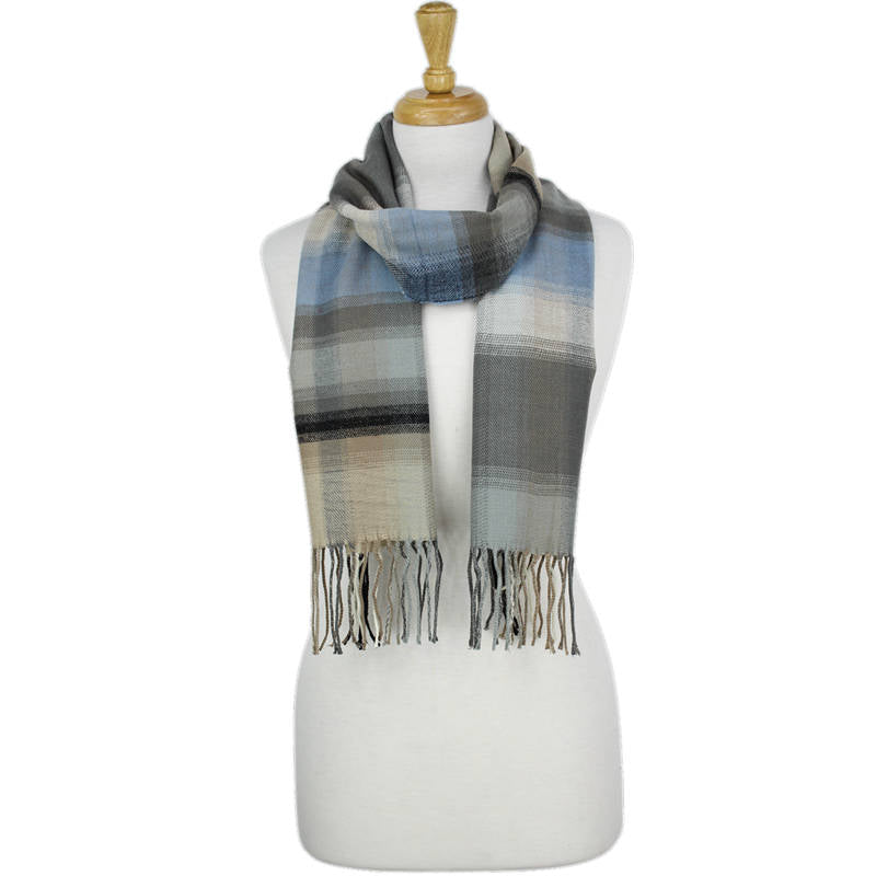 Gradual Color Cashmere Feel Scarf -Gery CM49