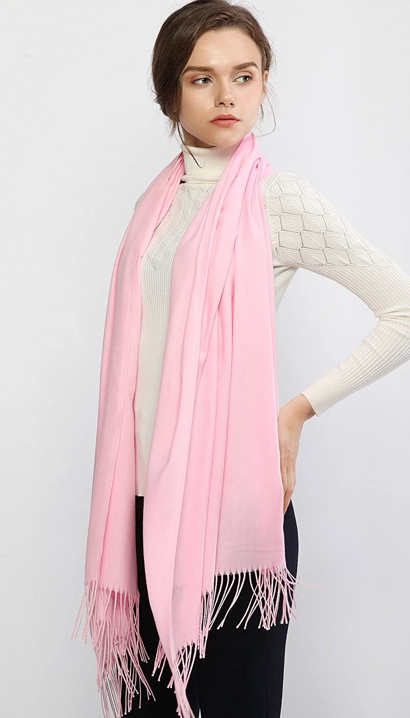 Women's Pashmina Shawl Wrap Scarf Solid Colors