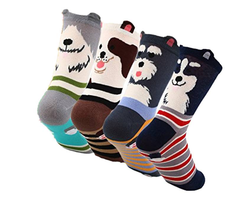 4 pairs Women's Cute Art Cartoon Colorful Casual Crew Catton Socks #76120