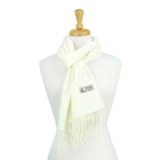 Solid Color Cashmere Feel Scarf -Off White CM19-11