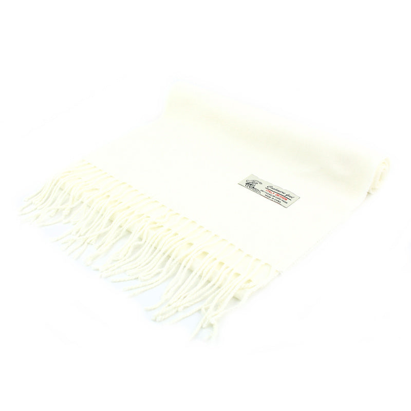 Solid Color Cashmere Feel Scarf -Off White CM19-11