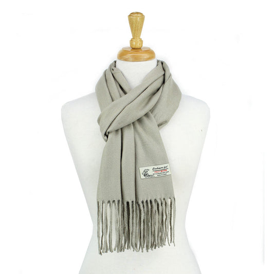 Solid Color Cashmere Feel Scarf -Khaki CM19-12