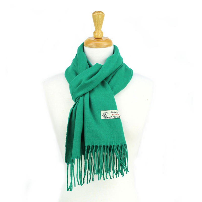 Solid Color Cashmere Feel Scarf -Hunter Green CM19-21