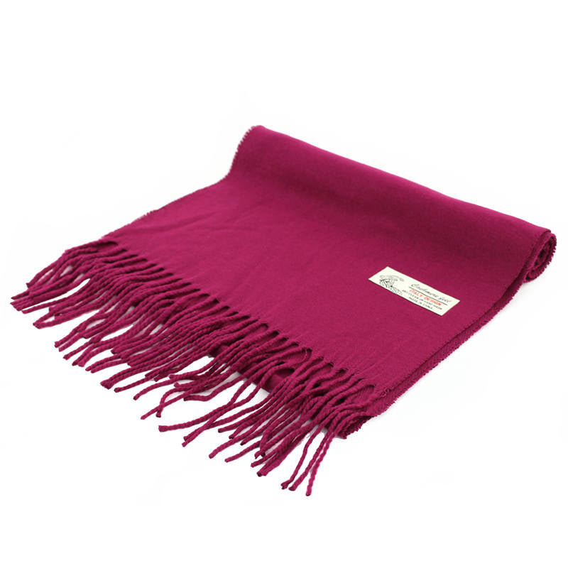 Solid Color Cashmere Feel Scarf -Burgundy CM19-24