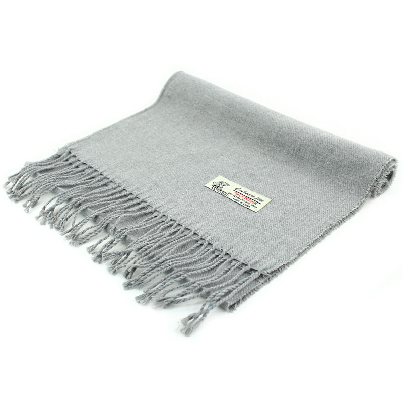 Solid Color Cashmere Feel Scarf -Light Grey CM19-26