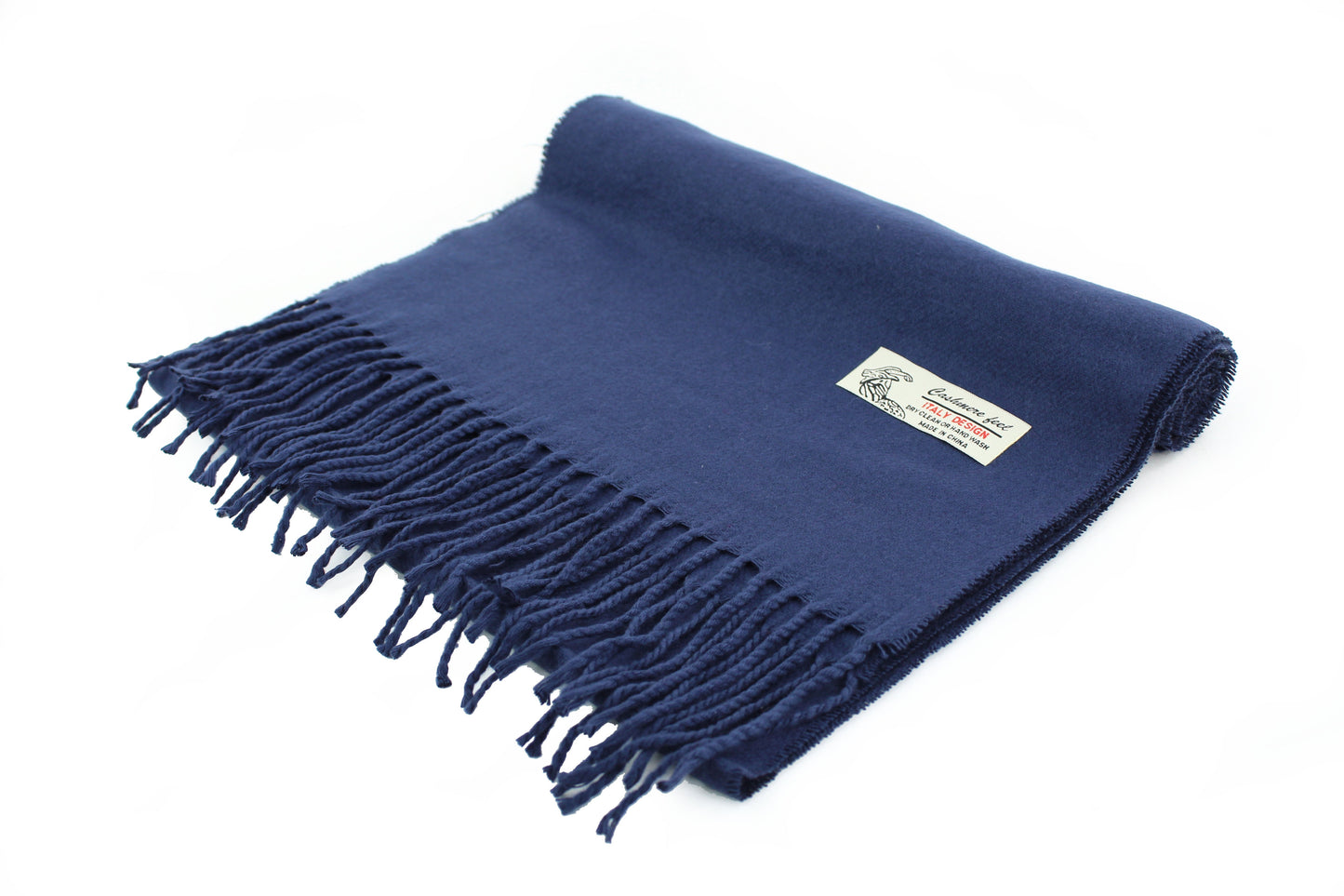 Solid Color Cashmere Feel Scarf -Navy CM19-2