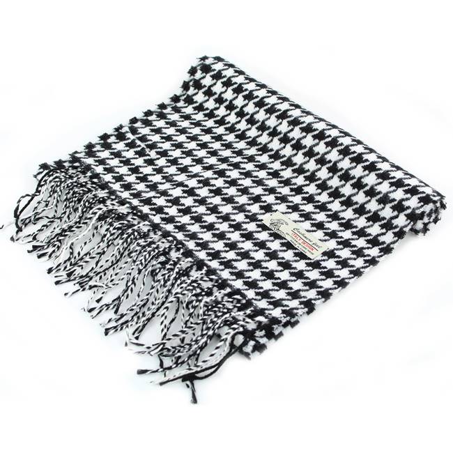 Houndstooth Cashmere Feel Scarf -CM26-1