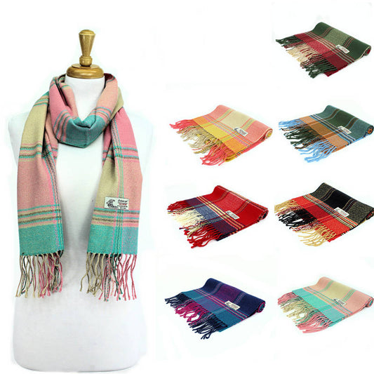 Plaid Cashmere Feel Scarf -More Colors CM29