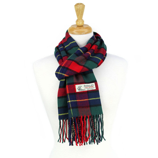 Plaid Cashmere Feel Scarf -CM36