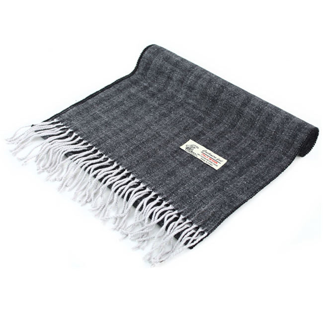 Herringbone Cashmere Feel Scarf -Grey CM04-8