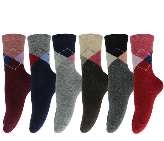 6 Pairs Women's Socks Size 6-9 Wool Blend Warm Winter Crew Women Socks #3388