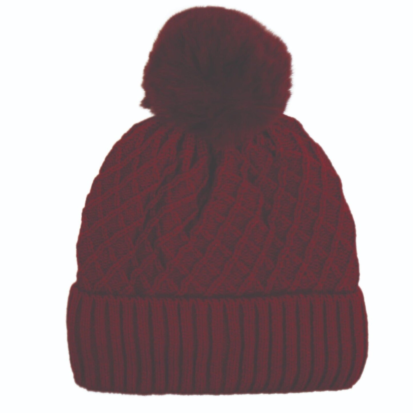 Women PomPom Beanies Hat, Winter Hats, Cold Weather Warm Knit 3740