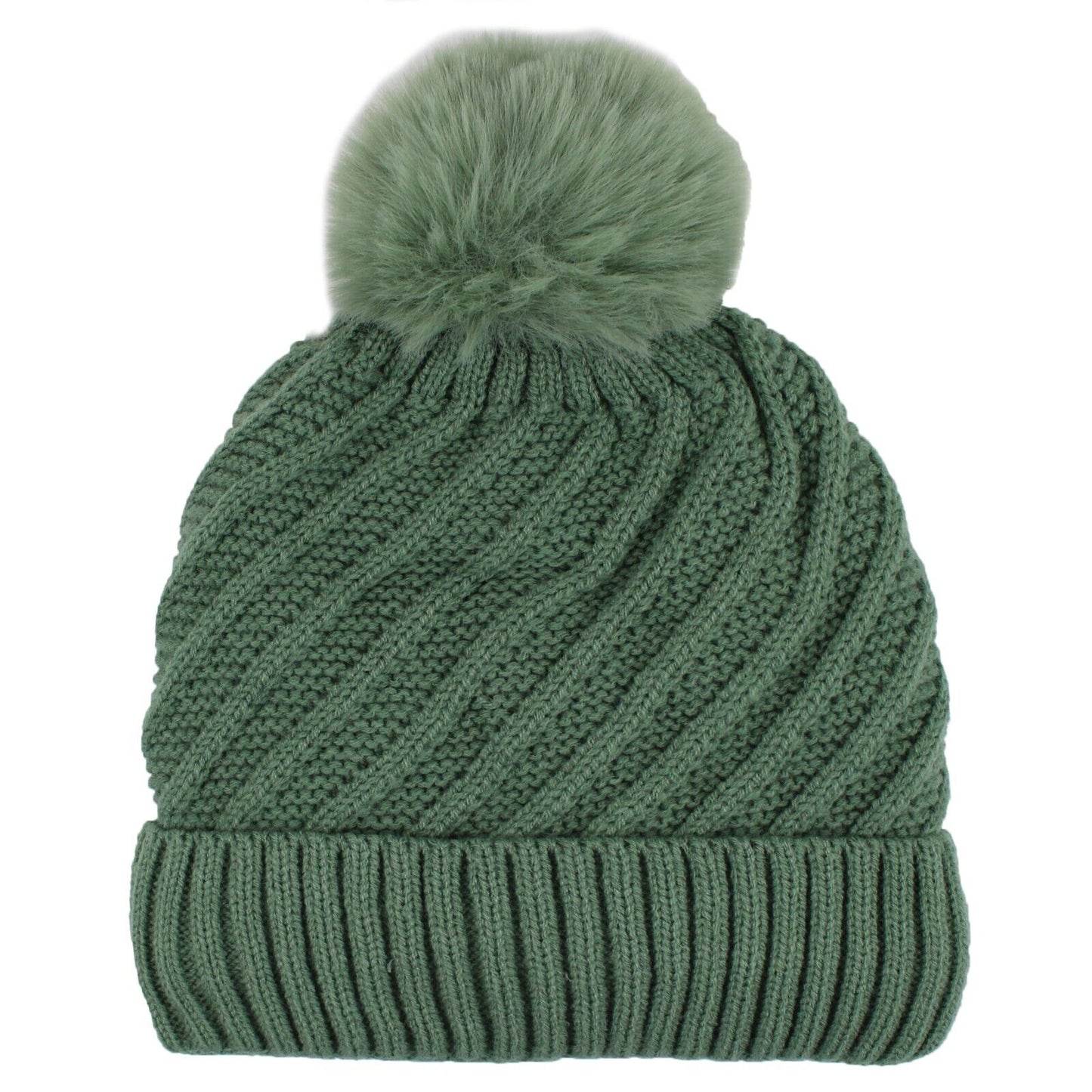 Women PomPom Beanies Hat, Winter Hats, Cold Weather Warm Knit 3739