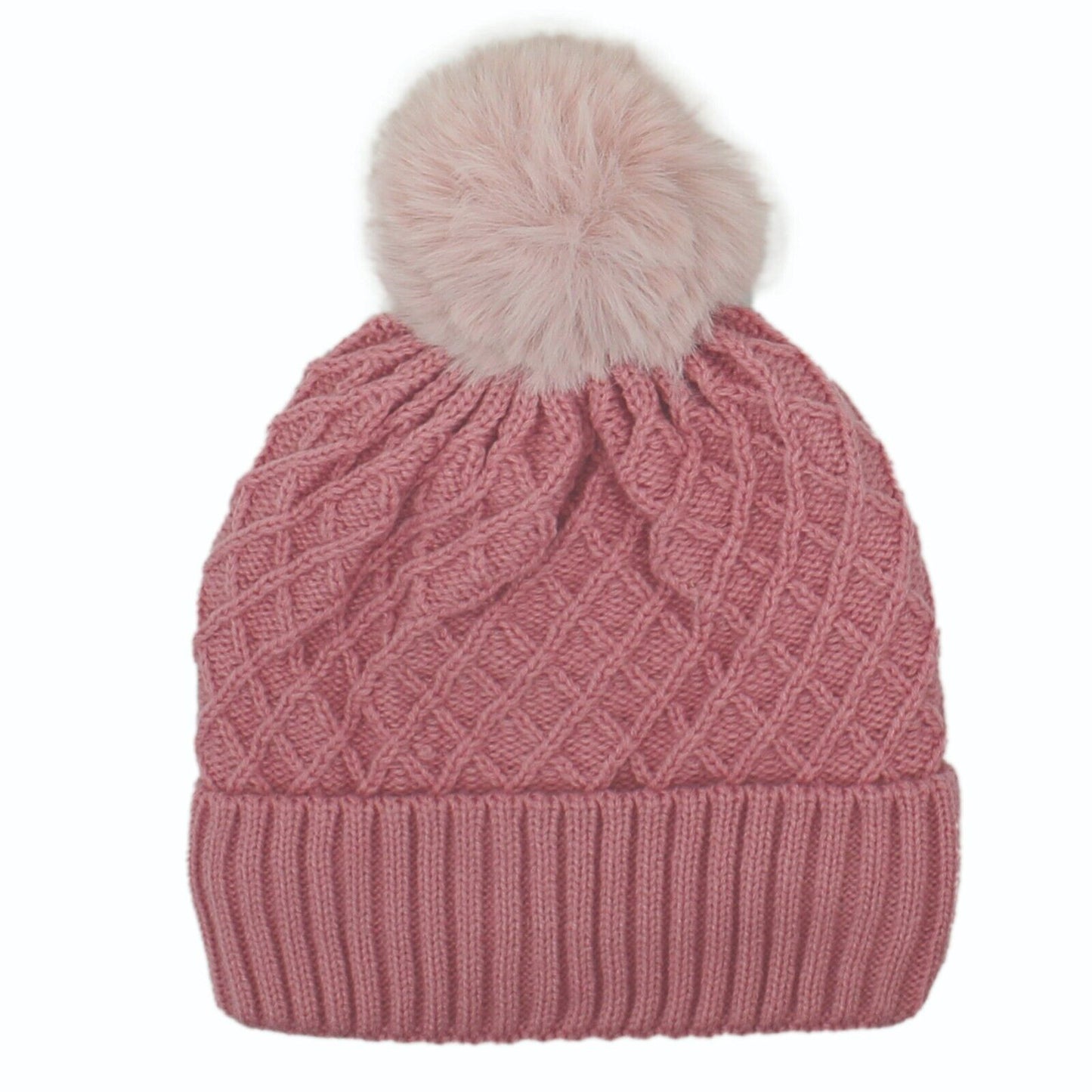 Women PomPom Beanies Hat, Winter Hats, Cold Weather Warm Knit 3740